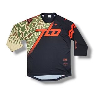 Troy Lee Designs Motocross Long Sleeve Black & Green Camo Jersey Size XL